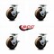 Service Caster 4'' High Temp Phenolic Swivel Caster Set with Bronze Bearings and Brakes, 4PK SCC-20S420-PHBZHT-TLB-4 - alternate 3